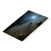 Een planetoïdengordel rond de heldere ster Vega. Magneet (Linkerzijde)