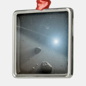 Een planetoïdengordel rond de heldere ster Vega. Metalen Ornament (Links)