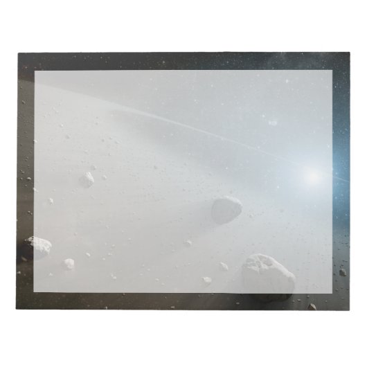 Een planetoïdengordel rond de heldere ster Vega. Notitieblok (Voorkant)