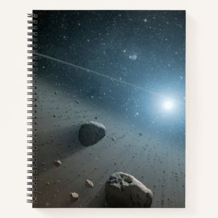 Een planetoïdengordel rond de heldere ster Vega. Notitieboek
