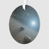 Een planetoïdengordel rond de heldere ster Vega. Ornament (voorkant)