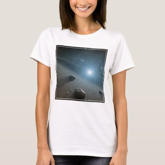 Een planetoïdengordel rond de heldere ster Vega. T-shirt (Voorkant)