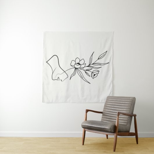 Een plant kweken wandkleed (In Situ (horizontaal))