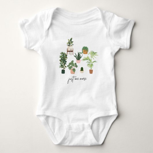 Eén Plant Meer T-Shirt, Plant Lady T-Shirt, Pla Romper (Voorkant)