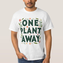 EEN PLANT WEG T-shirt Minimalistisch Plant Lover