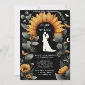Een Planten rustieke tuin groen zonnebloem bruilof Kaart (Voorkant)