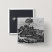 Een planterhuis in Brazilië Vierkante Button 5,1 Cm (Voorkant /achterkant)