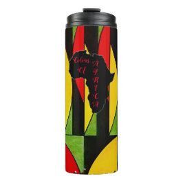 Een plash van kleur met ritme thermosbeker