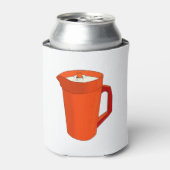 Een plastic Oranje pitcher Blikjeskoeler (Blikje Voorkant)