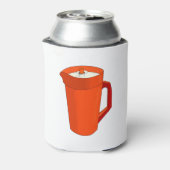 Een plastic Oranje pitcher Blikjeskoeler (Blikje Achterkant)