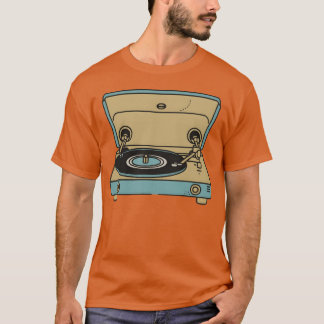 Een platenspeler retro t-shirt