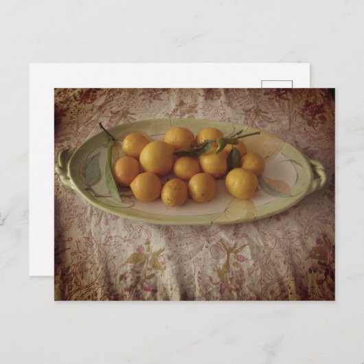 Een platter van citroenen briefkaart (Voorkant / Achterkant)