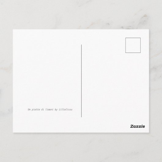 Een platter van citroenen briefkaart (Achterkant)