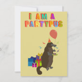 Een platypus die van feest houdt kaart (Voorkant)