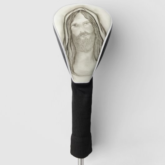 Een plechtige Jezus Golfheadcover (Voorkant)