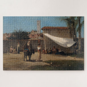 Een plein in Caracas (1854) door Camille Pissarro Legpuzzel