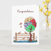 Een plek om je hart op te hangen, gefeliciteerd kaart (Gele Bloem)