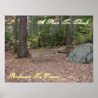 Een plek om te denken, kans om Poster te dromen
