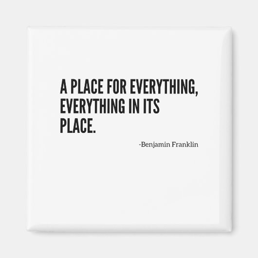 Een plek voor alles magneet (Voorkant)