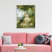 Een plek voor reflectie canvas afdruk (Insitu (Woonkamer))