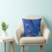 Een plens blauw kussen (Stoel)