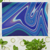 Een Plens Blauw Theedoek (Gevouwen)