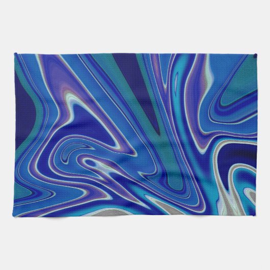 Een Plens Blauw Theedoek (Horizontaal)