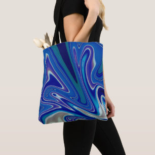 Een plens blauw tote bag