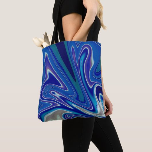 Een plens blauw tote bag (Dichtbij)