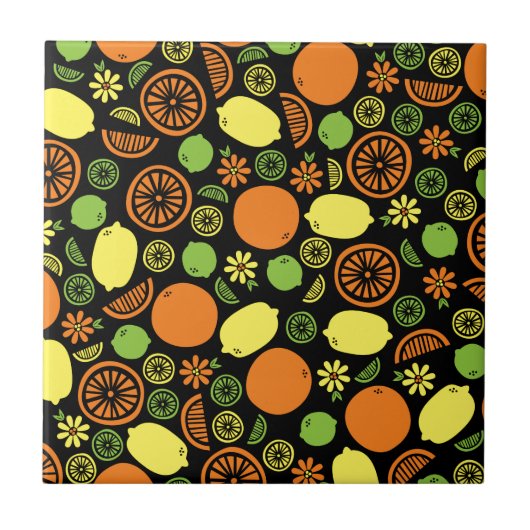 Een plons citrus tegeltje (Voorkant)