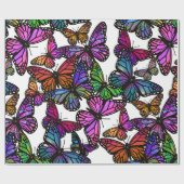 Een plons regenboogvlinders cadeaupapier (Vlak)