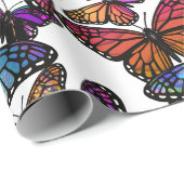 Een plons regenboogvlinders inpakpapier (Rol Hoek)