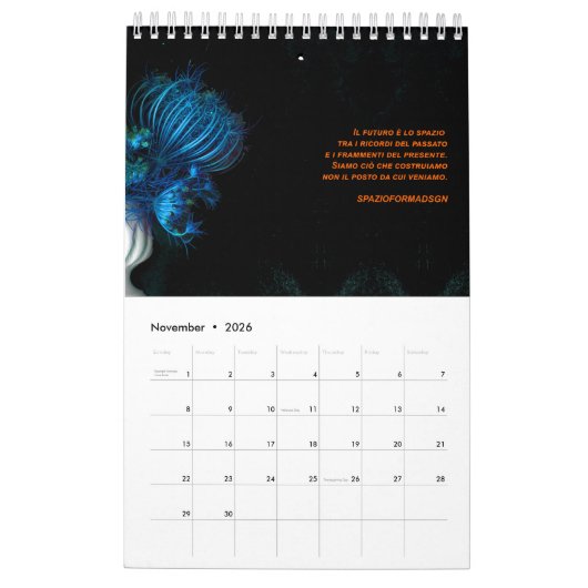 Een plotselinge verandering in de tuin van Italië Kalender (Nov 2026)