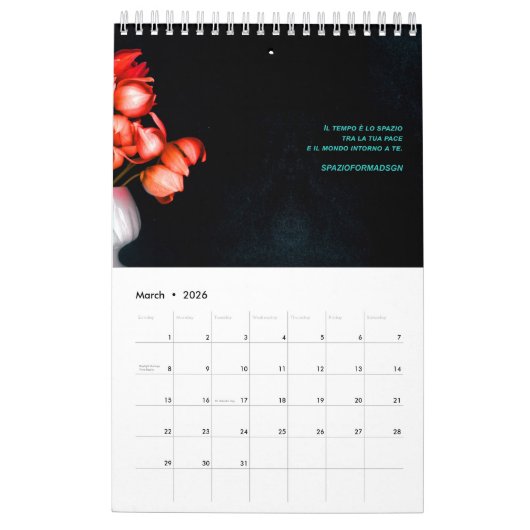 Een plotselinge verandering in de tuin van Italië Kalender (Mar 2026)