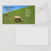 Een pluche groene weide met twee schaafgrazen visitekaartje (Voorkant / Achterkant)