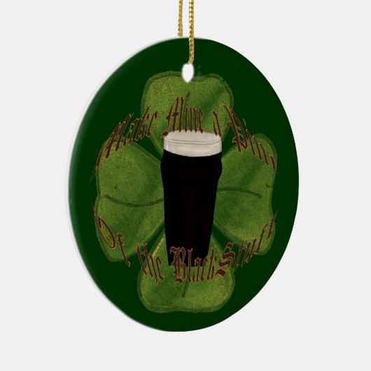 Een pluim van de Zwarte Doos Keramisch Ornament (Rechts)