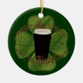 Een pluim van de Zwarte Doos Keramisch Ornament (Voorkant)