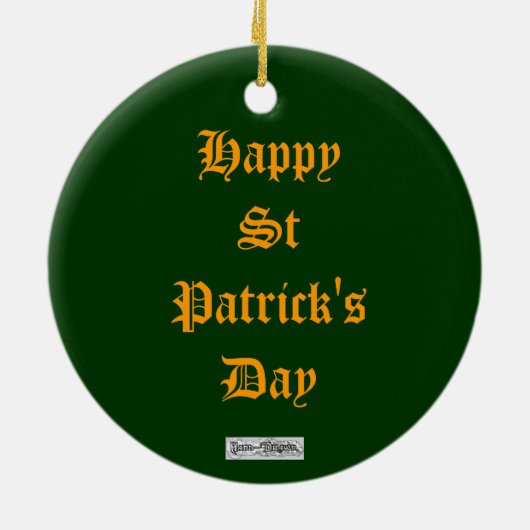 Een pluim van de Zwarte Doos Keramisch Ornament (Achterkant)