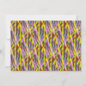 Een pluizige grijze kat met groene ogen zit op een bedankkaart (Achterkant)