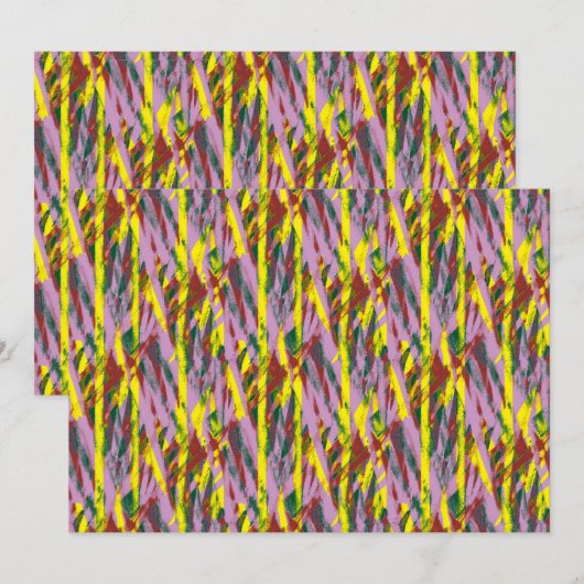 Een pluizige grijze kat met groene ogen zit op een bedankkaart (Voorkant / Achterkant)