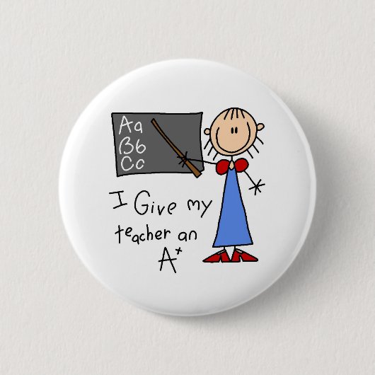 Een Plus Leraar Ronde Button 5,7 Cm (Voorkant)
