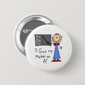 Een Plus Leraar Ronde Button 5,7 Cm (Voorkant /achterkant)