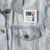 Een Plus Leraar Vierkante Button 5,1 Cm (In situ)
