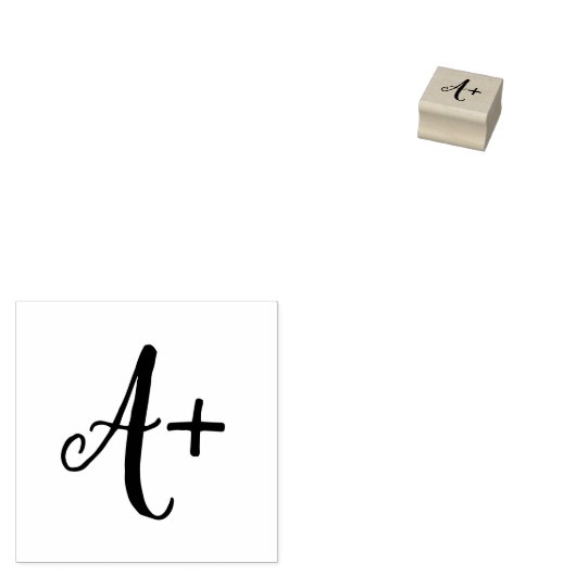 Een Plus Wood Stamper naar Grade Papers Rubberstempel (Gestempeld)