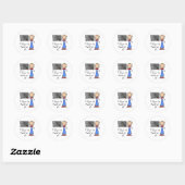 Een Plusleraar Ronde Sticker (Vel)