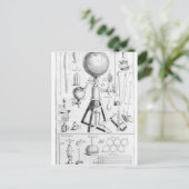 Een pneumatische motor en onderdelen ervan briefkaart (Staand voorkant)