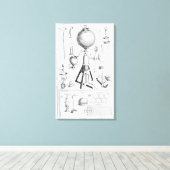 Een pneumatische motor en onderdelen ervan canvas afdruk (Insitu (Houten vloer))