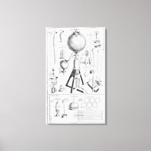 Een pneumatische motor en onderdelen ervan canvas afdruk (Voorkant)