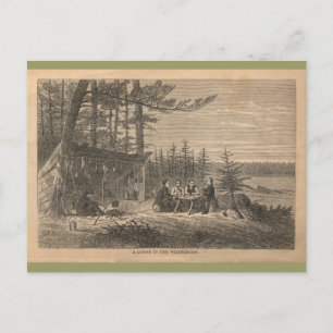 Een podium in de wilde natuur briefkaart