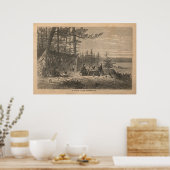 Een podium in de wilde natuur poster (Keuken)